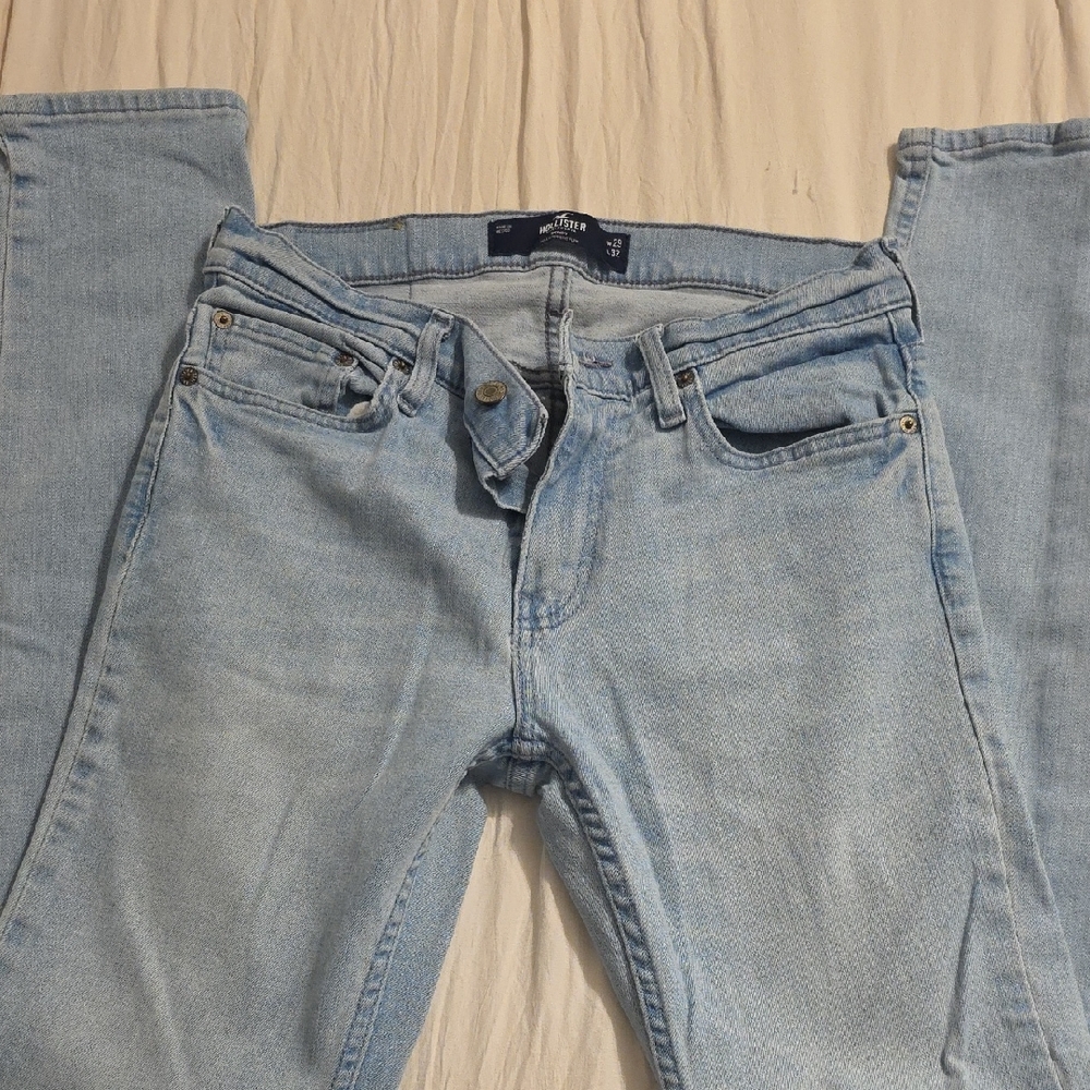 Hollister Men's Sky Blue Slim Jeans